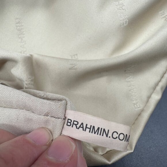 Brahmin Elaine Satchel Purse Bag Mahogany Cassaway Leather Adjustable Strap - Picture 9 of 16